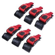 6 x Casque de moto en plastique clip de vitesse sangle de menton Liberation4257