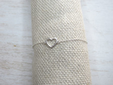 Bracelet coeur plaqué argent