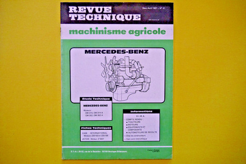 Revue technique machinisme - revue,