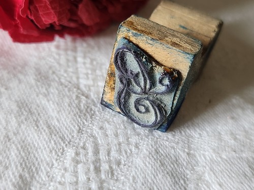 Tampon ancien monogramme - , g
