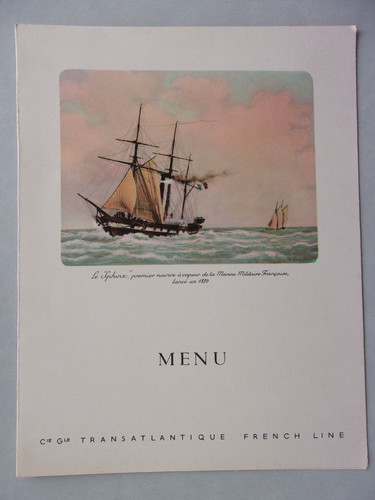 Paquebot france menu du - france, "