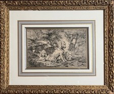 Tableau Gravure "Le repos des