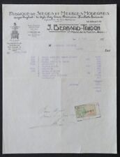 Facture 1929 PARIS NATION SIEGE ET MEUBLE BERNARD TRICON   illustrée 86