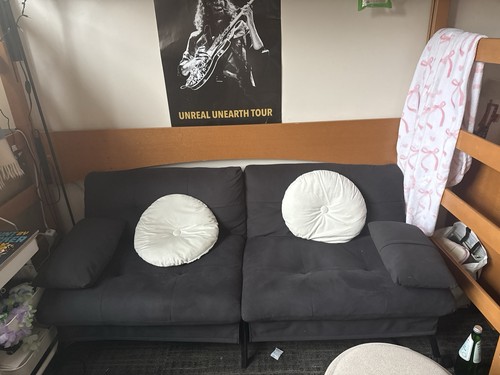 Dorm futon located - located, at
