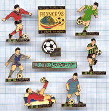 9 Pin's football / ASC 92 Loto Sportif COUPE monde FRANCE 1998 WORLD CUP SOCCER