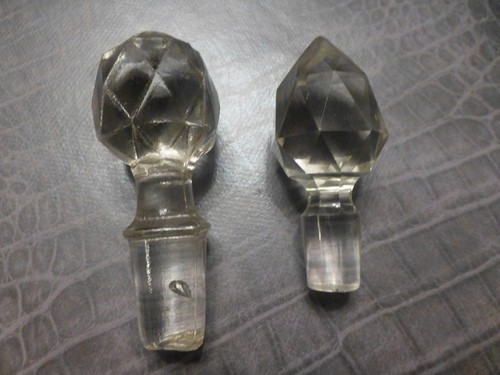 Ancien bouchon carafe verre - carafe,