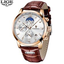 Montre luxe pour hommes Analogique Quartz Lumineux Cadran 3ATM étanche bracelet