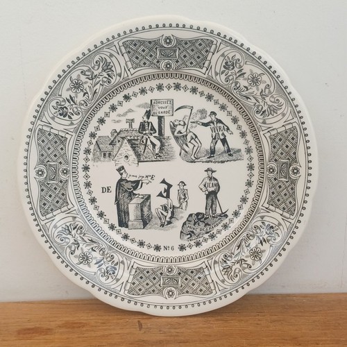 Assiette gien rébus - ,