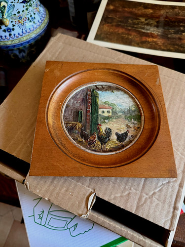 Tableau miniature sur panneau - tableau,