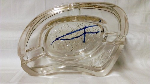 Ancien cendrier verre - ancien,