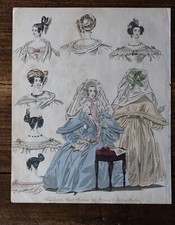 Gravure de mode ancienne robe