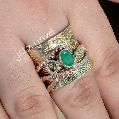 Bague toupie bicolore - , en