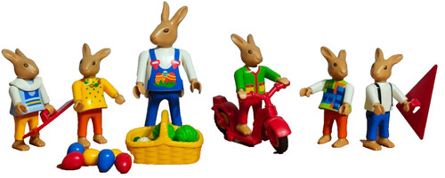 Lot playmobil figurines lapins - lot,