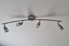 Plafonnier en Métal Gris/Mat 4 Spots GU10