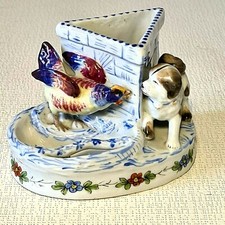 🚶 pyrogène porcelaine allemande Conta & bohème coq & chien (Poessneck) Thuringe