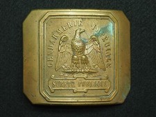 PLAQUE SECOND EMPIRE - GENDARMERIE IMPÉRIALE - SURETÉ PUBLIQUE - COMPLÈTE - 90mm