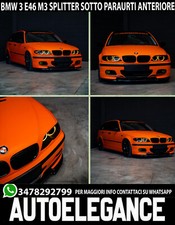 Lame BMW Serie 3 E46 M3 Sous Pare-Choc ABS Noir Poli Séparateur -1