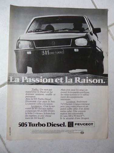 Publicité peugeot 505 - publicité,