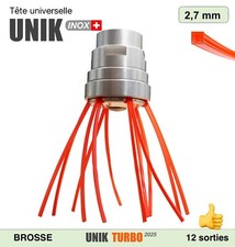 UNIK® 5 Fonctions Tête débroussailleuse universelle 50 brins fil carré 2,7mm Pro