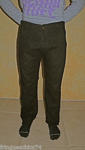 Jeans noir homme kanabeach - jeans,