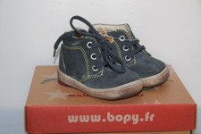 BOPY -  Zarcos - Chassures bébé Garçon -  Cuir marine -  T 19  neuf