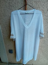 tee shirt femme blanc taille jusqu à 50 neuf marque carla giannini
