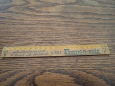 Ancienne règle en bois publicitaire  FRANCE-SOIR  Double décimètre