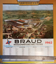 CALENDRIER 1962 - Moissonneuses-batteuses BRAUD / Modèles A 2480V, A 1865, A 105