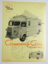 RARE AFFICHE ANCIENNE ORIGINALE CITROEN HY TUB TYPE H CAMPING-CAR FILCA FRANCE