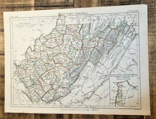 Carte ancienne colorée - ancienne,