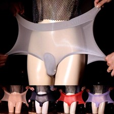 Lingerie sissy pour hommes string bikini sous-vêtements fourreau à boule poche