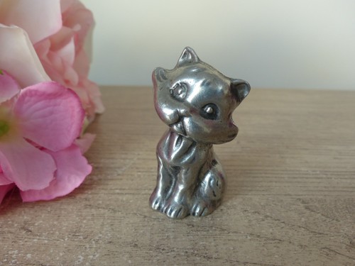 Figurine chat étain - en,