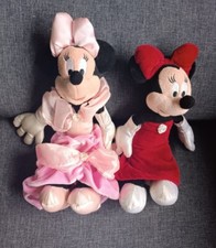 443🌟2 Ancienne Vintage Peluche Minnie Mouse Disneyland Paris Disney Parks 25cm