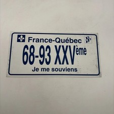 Plaque Immatriculation Québec