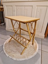 Bout De Canapé Porte Revue En Rotin Table D'appoint