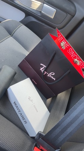 Ray ban étui rigide cuir - cuir, noir