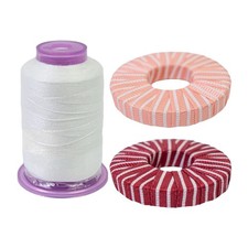 Bobine de fil à coudre blanc hydrosoluble pour tricot, bâti, matelassage