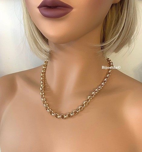 Collier maille jaseron 50cm - maille, en