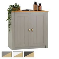 Buffet meuble de rangement avec 2 portes en pin massif