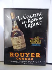 plaque metal publicitaire cognac rouyer guillet advertising metal plate .