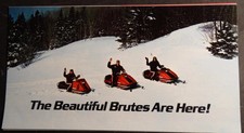 VINTAGE ALOUETTE BRUT SNOWMOBILE SALES BROCHURE NICE  9" X 5"
