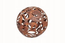 Jardin et terrasse décoration boule de jardin rustique acier rouille boule 23 cm