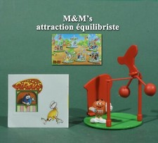 M&M’s, La Fête Foraine, attraction équilibriste, pastille orange 3D 15 mm + BPZ
