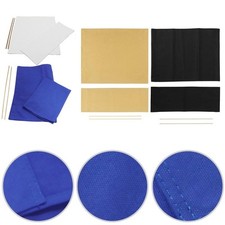 Lot de 2 housses de si��ge de chaise classiques ray��es bleues et blanches pour