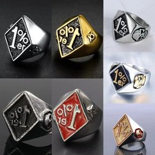 BAGUE CHEVALIERE 1% BIKER HARLEY DAVIDSON GANG PUNK MOTARD ONE PERCENTE 🏍️☠️