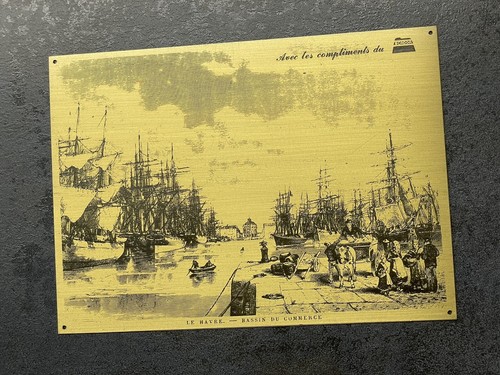 Gravure sur plaque - , laiton