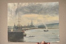 Ancienne huile sur toile –