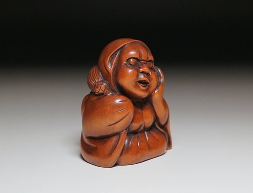 Ancien netsuke japonais - ancien, daruma