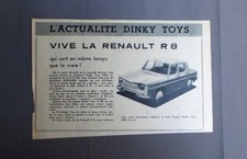 PUB PUBLICITE ANCIENNE ADVERT CLIPPING 061017 / VOITURE DINKY TOYS RENAULT R 8