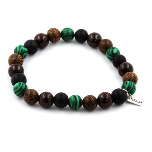 Bracelet perles grenat - perles, +